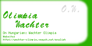 olimpia wachter business card